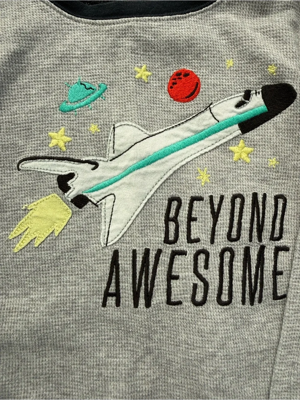 Carter's Gray & Black 'Beyond Awesome' Rocket Space Pajama Set